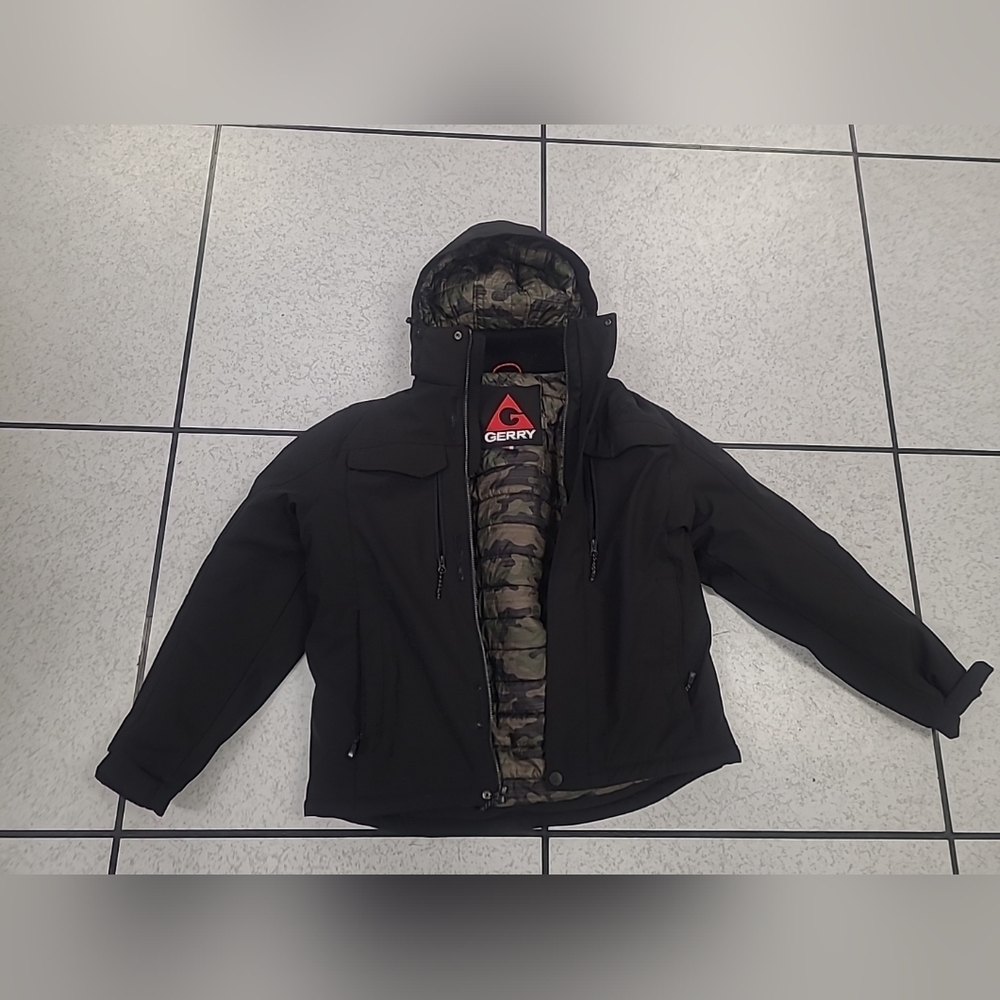 GERRY MEN'S NIMBUS TECH MIDWEIGHT JACKET Black CAMO LARGE